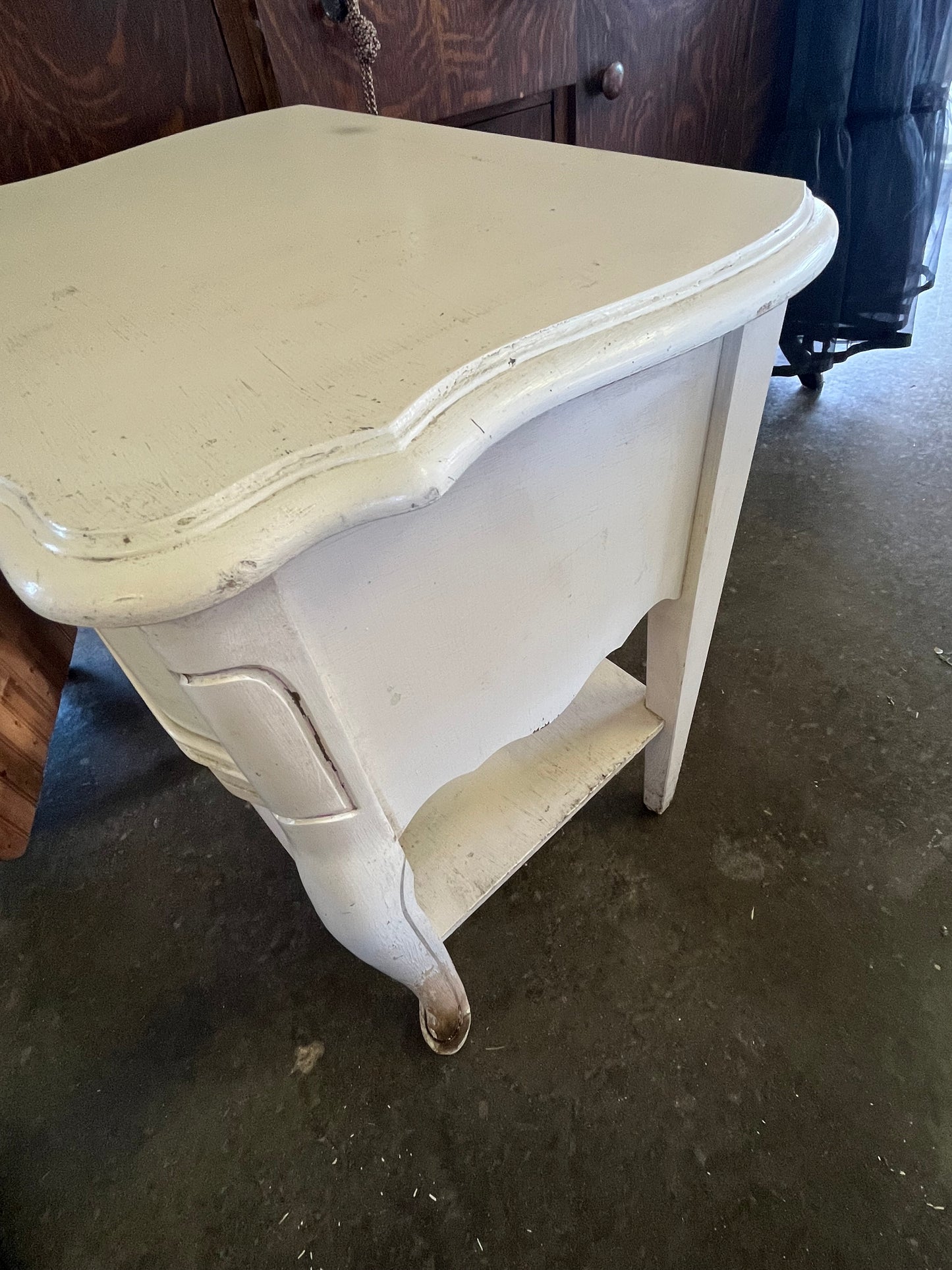 Wht FP Single Drawer Nightstand