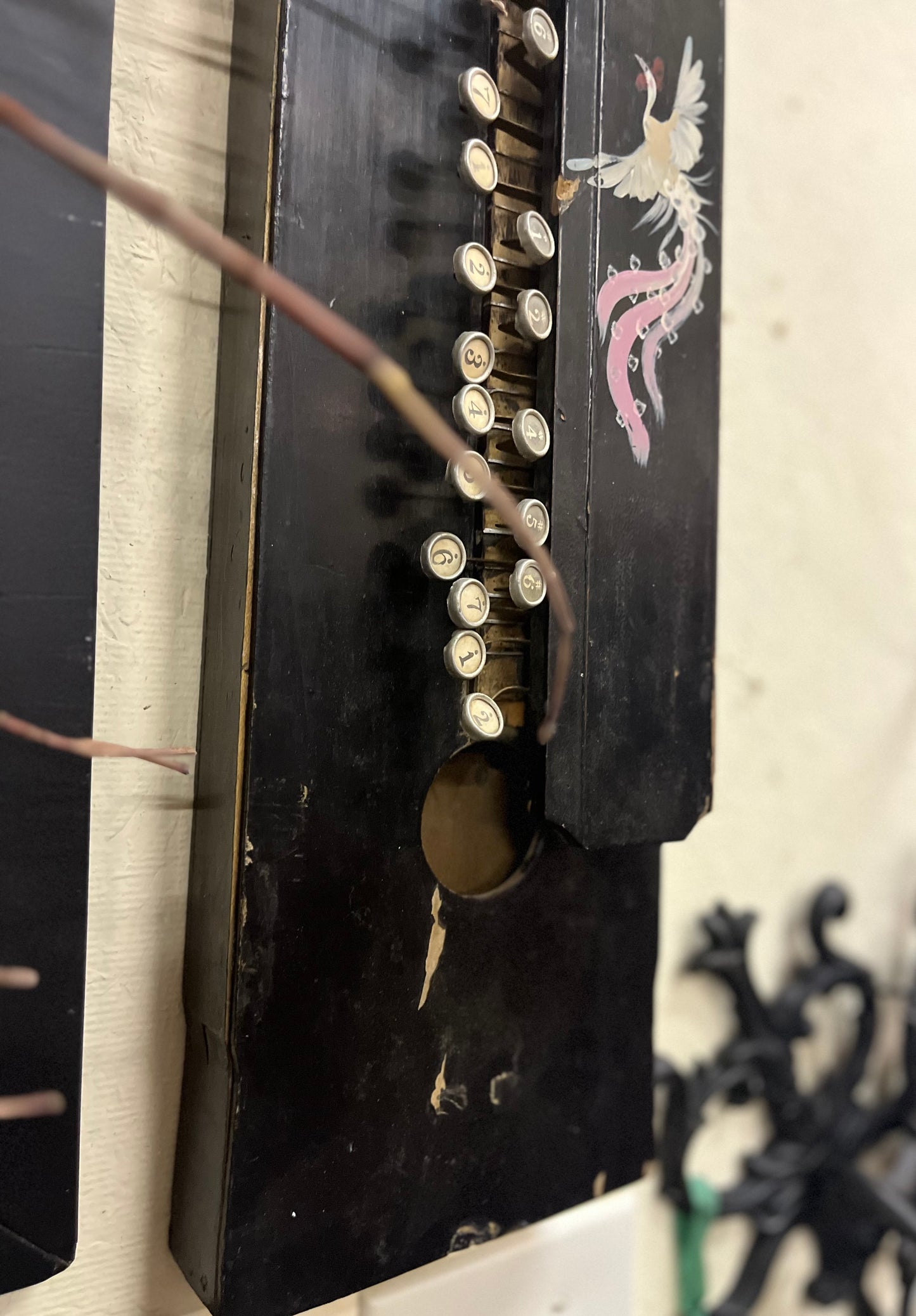 Black Hand Painted Instrument