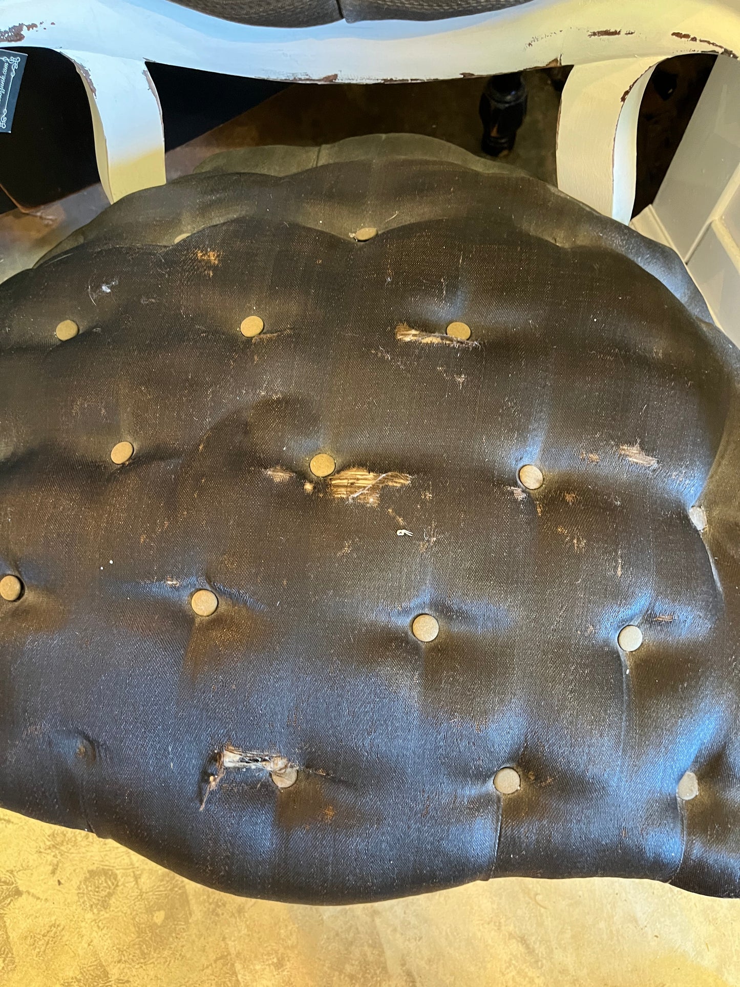 Brown & White Chair