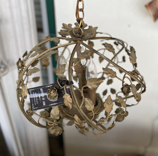 Gold Tole Chandelier