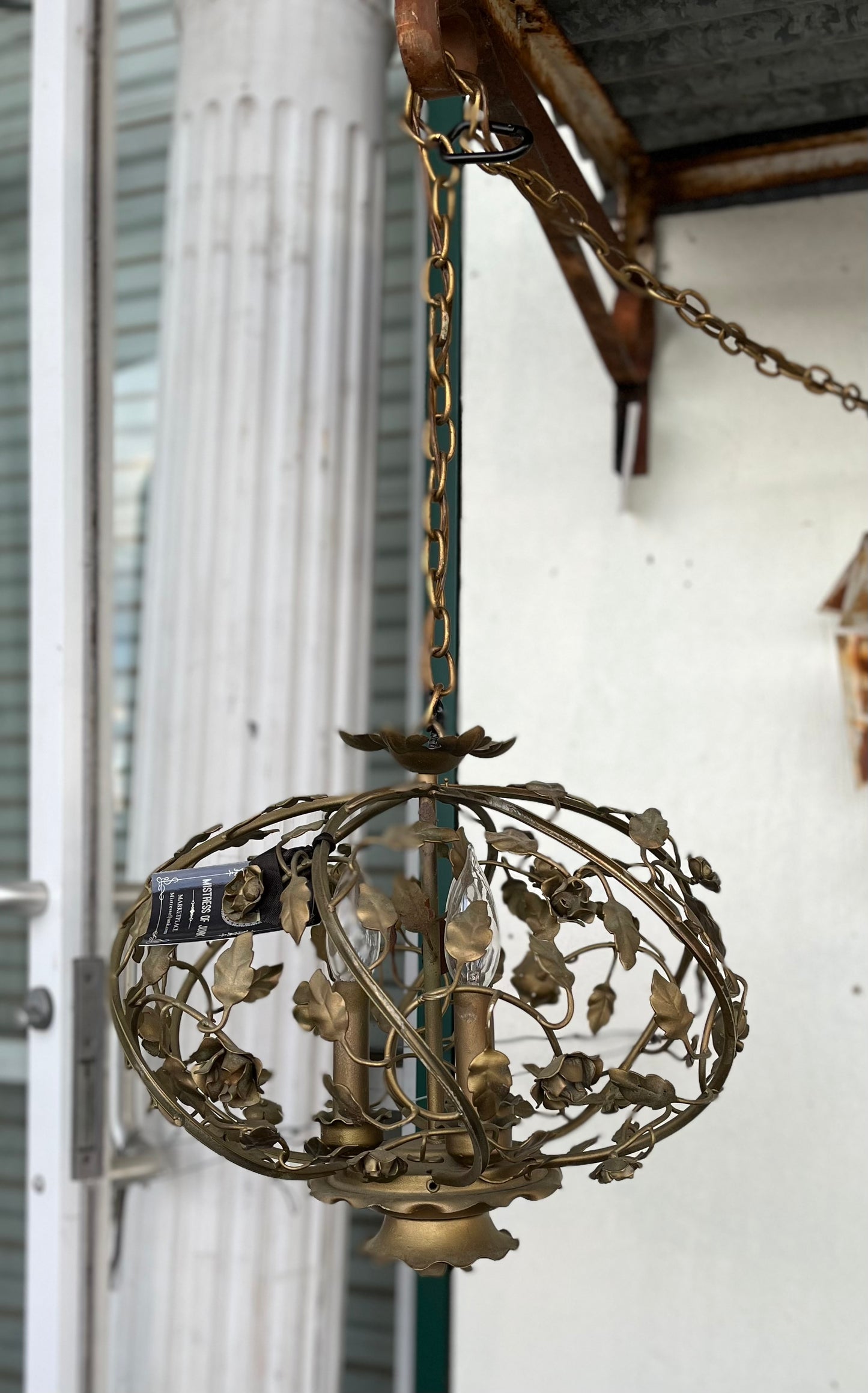 Gold Tole Chandelier
