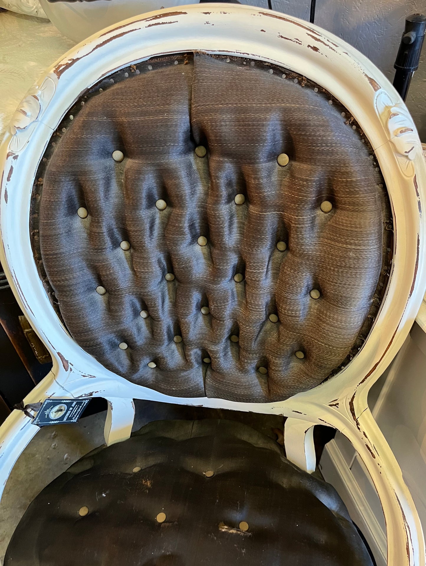 Brown & White Chair