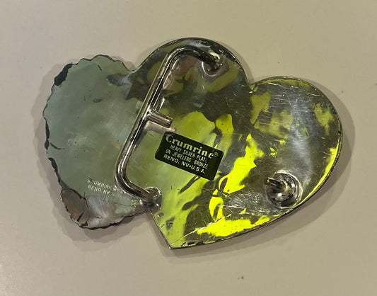Double Heart Belt Buckle