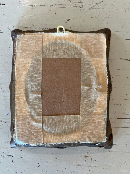 Gold Gilt Hand Painted Rose on Velvet