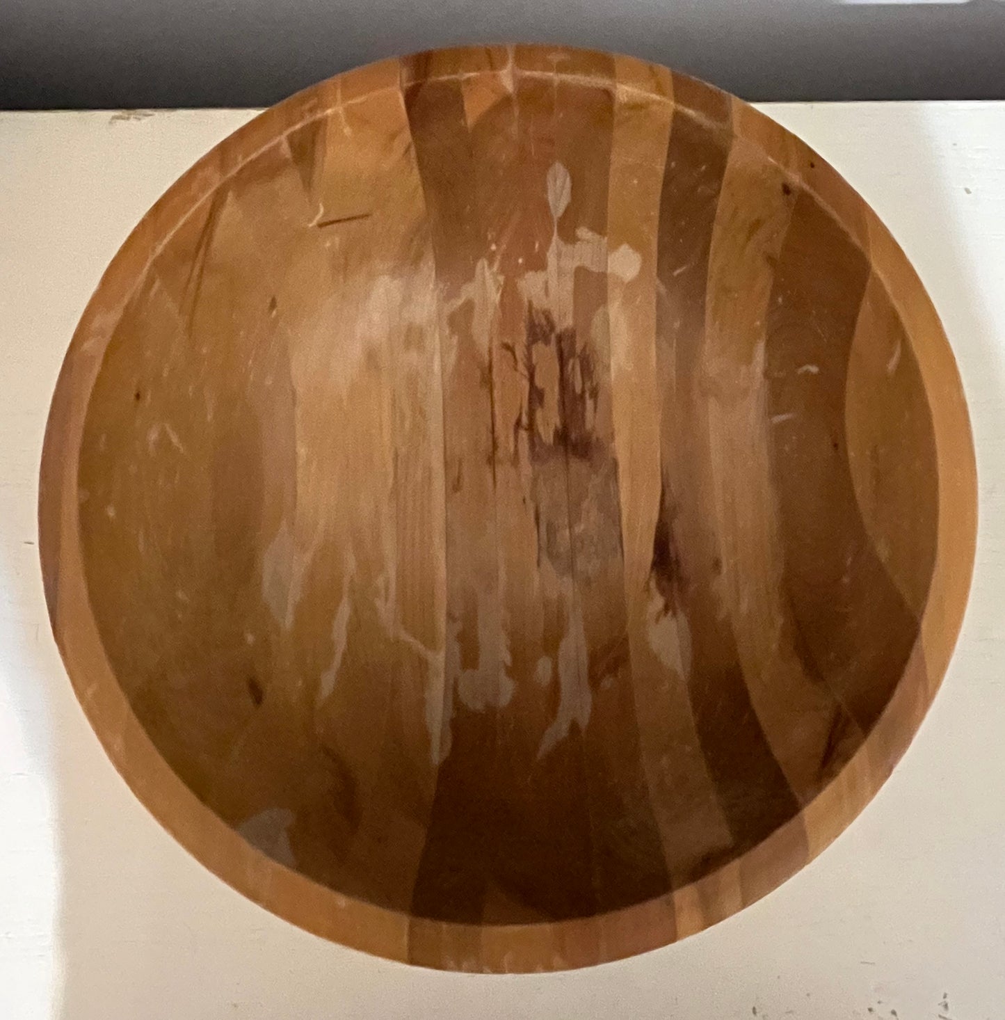 Light Wood Pedistal Bowl