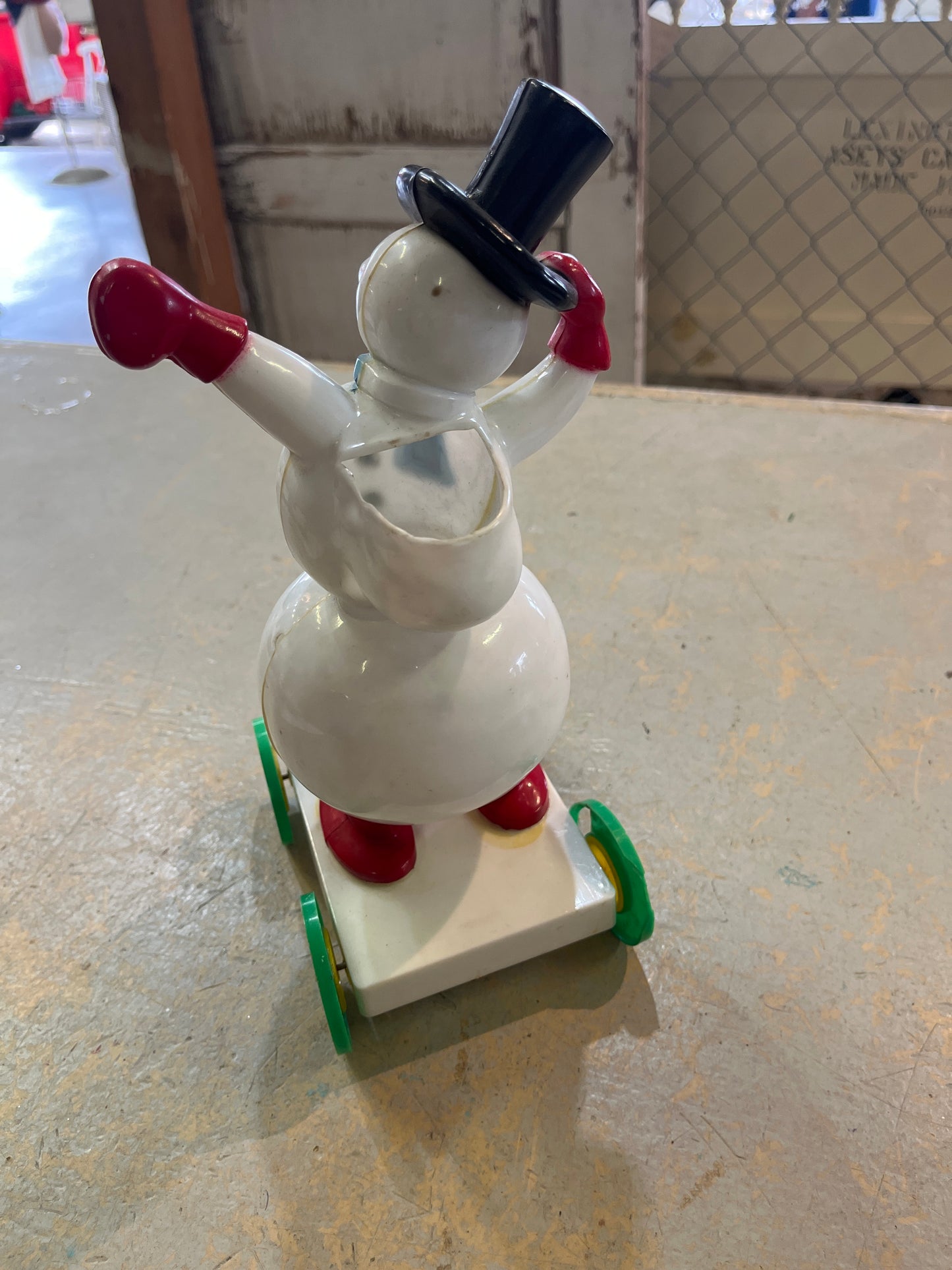 Vntg Plastic Snowman Toy