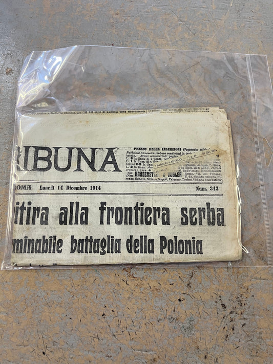 1914 Italian Newspaper