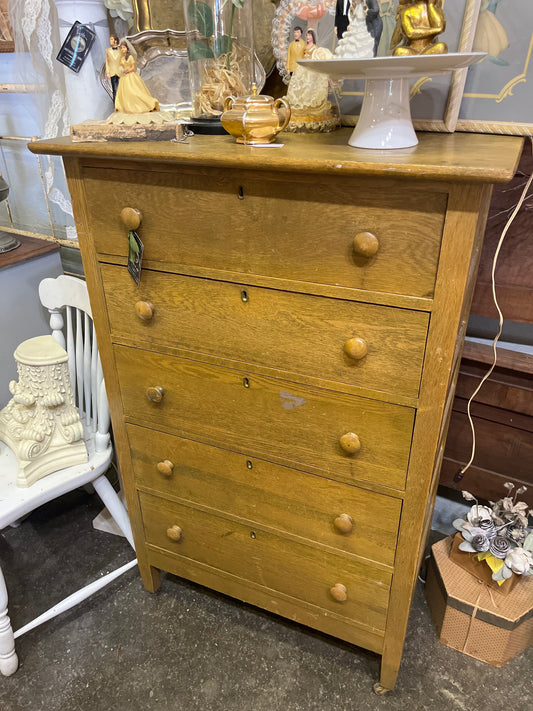 Blonde Tall Chest of Drawers