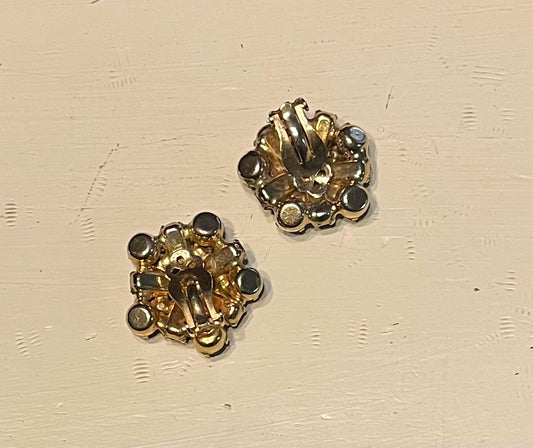 Rhinestone Clip On Earrings