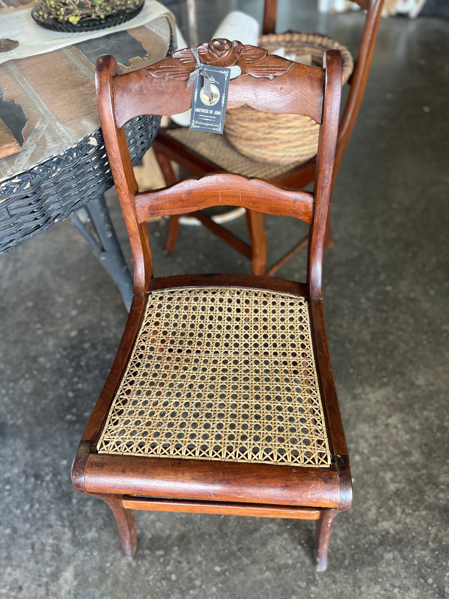 Set 4 Cane Wd Chairs