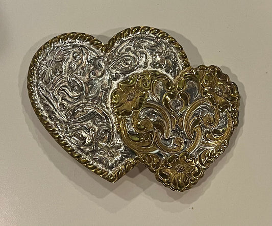 Double Heart Belt Buckle