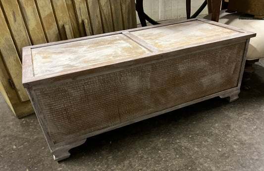 White Washed Blanket Chest