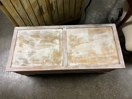 White Washed Blanket Chest