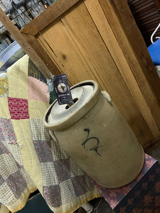 Stoneware Butter Churn