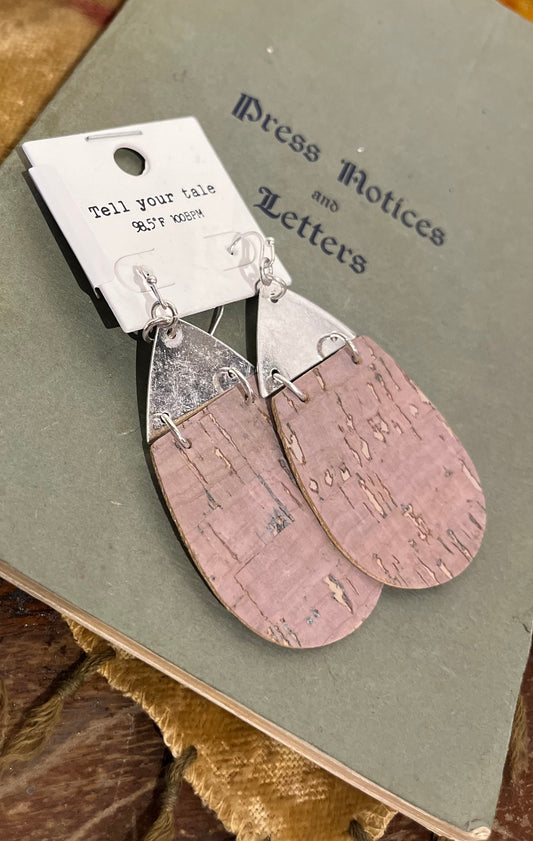 Cork Pear Shaped Earrings