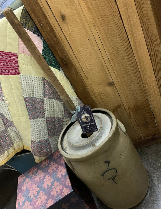 Stoneware Butter Churn